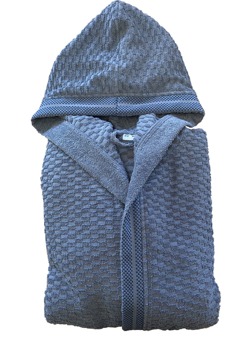 ACCAPPATOIO UNISEX MORBIDA SPUGNA CON CAPPUCCIO - BRICKS